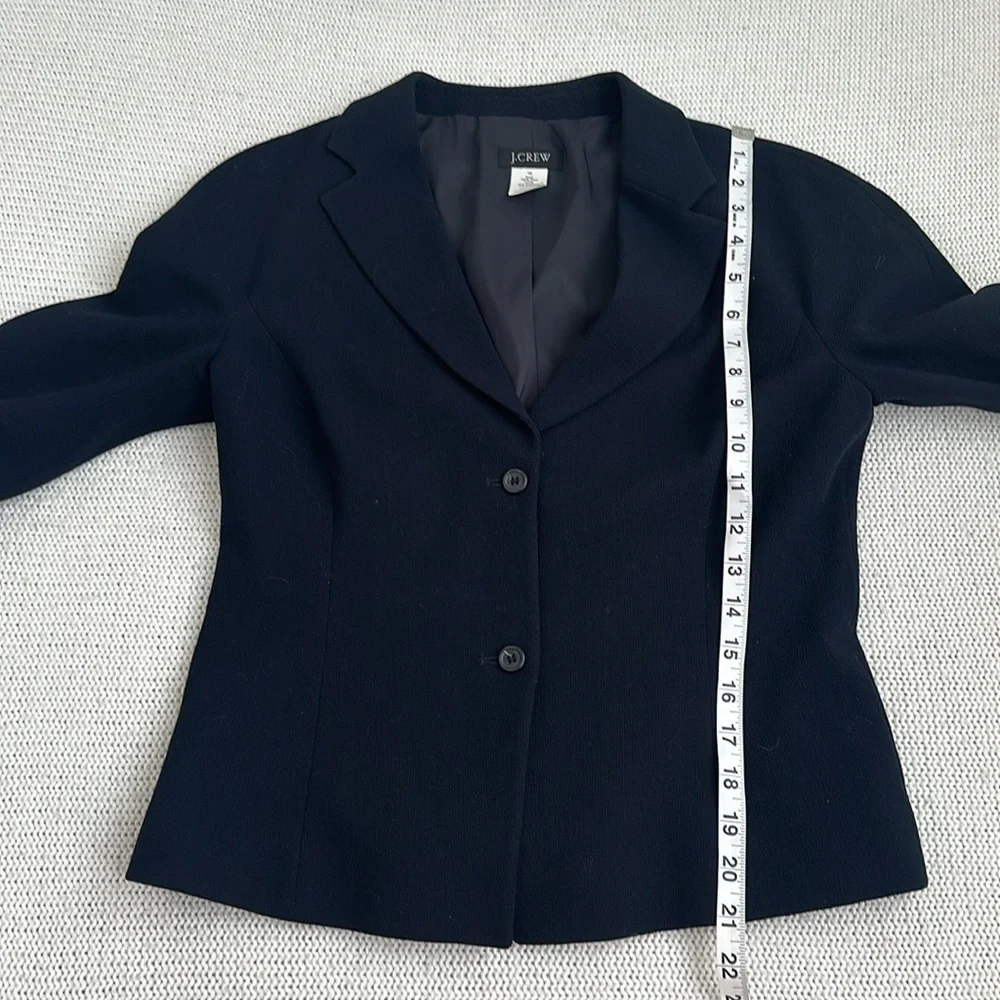 J Crew 100% Wool Black Blazer Size 10